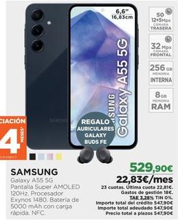 Oferta de Samsung - Galaxy A55 5g por 529,9€ en El Corte Inglés
