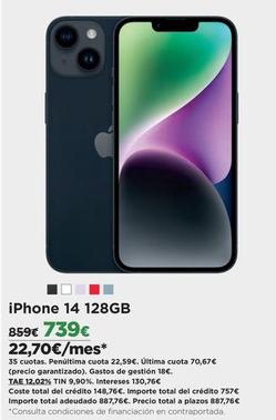 Oferta de Apple - Iphone 14 128gb por 739€ en El Corte Inglés