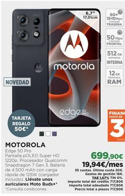 Oferta de Motorola - Edge 50 Pro por 699,9€ en El Corte Inglés