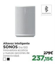 Oferta de Sonos - Altavoz Inteligente Era 100 por 237,15€ en El Corte Inglés