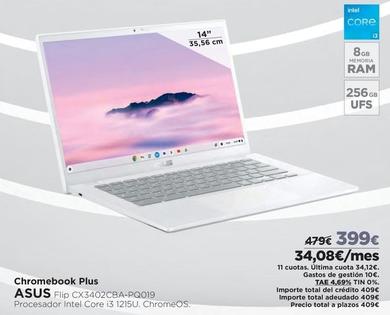 Oferta de Asus - Chromebook Plus por 399€ en El Corte Inglés