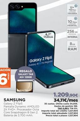 Oferta de Samsung - Galaxy Z Flip5 por 1209,9€ en El Corte Inglés