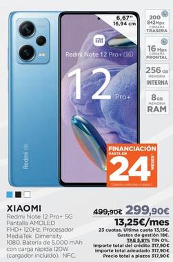 Oferta de Xiaomi - Redmi Note 12 Pro+ por 299,9€ en El Corte Inglés
