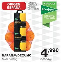 Oferta de El Corte Inglés - Naranja De Zumo por 4,99€ en El Corte Inglés