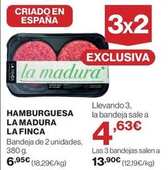 Oferta de La Finca - Hamburguesa La Madura por 6,95€ en El Corte Inglés