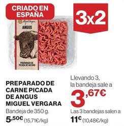 Oferta de Miguel Vergara - Preparado De Carne Picada De Angus por 5,5€ en El Corte Inglés