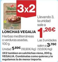 Oferta de Campofrío - Lonchas Vegalia por 1,89€ en El Corte Inglés