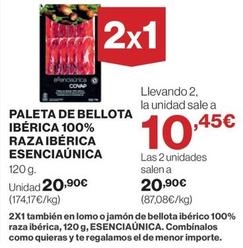 Oferta de Paleta ibérica de bellota por 20,9€ en El Corte Inglés