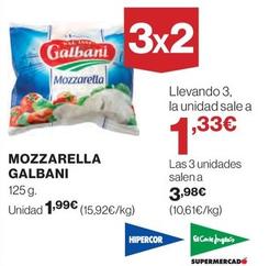 Oferta de Galbani - Mozzarella por 1,99€ en El Corte Inglés