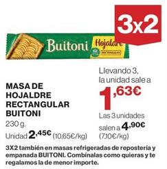 Oferta de Buitoni - Masa De Hojaldre Rectangular por 2,45€ en El Corte Inglés
