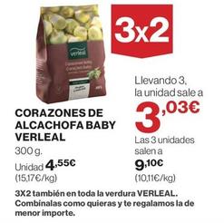 Oferta de Verleal - Corazones De Alcachofa Baby por 4,55€ en El Corte Inglés