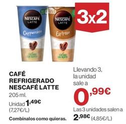 Oferta de Nescafé - Café Refrigerado Latte por 1,49€ en El Corte Inglés