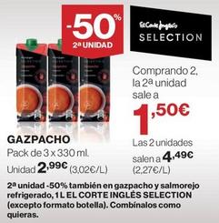 Oferta de El Corte Inglés - Gazpacho por 2,99€ en El Corte Inglés