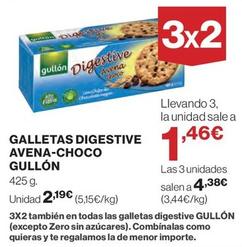 Oferta de Gullón - Galletas Digestive Avena-Choco por 2,19€ en El Corte Inglés