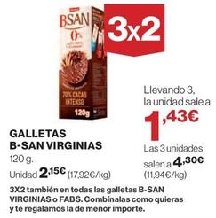Oferta de Virginias - Galletas B-San por 2,15€ en El Corte Inglés