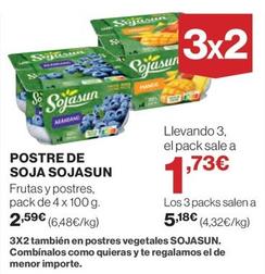 Oferta de Sojasun - Postre De Soja por 2,59€ en El Corte Inglés