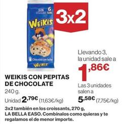 Oferta de Weikis - Pepitas De Chocolate por 2,79€ en El Corte Inglés