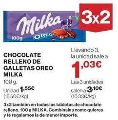 Oferta de Milka - Hocolate Relleno De Galletas por 1,55€ en El Corte Inglés