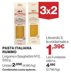 Oferta de Rummo - Pasta Italiana por 2,09€ en El Corte Inglés