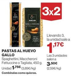 Oferta de Gallo - Pastas Al Huevo por 1,75€ en El Corte Inglés