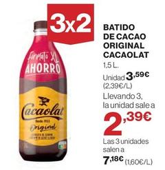 Oferta de Cacaolat - Batido De Cacao Original por 3,59€ en El Corte Inglés