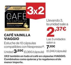 Oferta de Viaggio - Café Vainilla por 3,55€ en El Corte Inglés