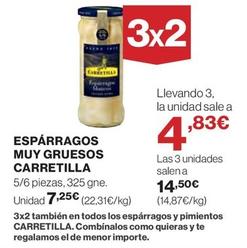 Oferta de Carretilla - Espárragos Muy Gruesos por 7,25€ en El Corte Inglés
