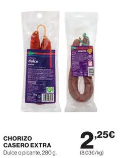 Oferta de El Corte Inglés - Chorizo Casero Extra por 2,25€ en El Corte Inglés