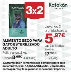 Oferta de Katakán - Alimento Seco Para Gato Esterilizado Adulto por 8,95€ en El Corte Inglés