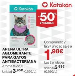 Oferta de Katakán - Arena Ultra Aglomerante Para Gatos Antibacteriana por 3,95€ en El Corte Inglés