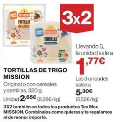 Oferta de Mission - Tortillas De Trigo por 2,65€ en El Corte Inglés