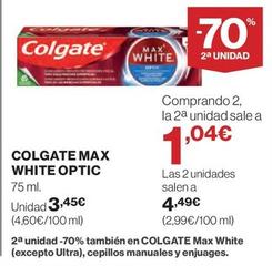 Oferta de Colgate - Max White Optic por 3,45€ en El Corte Inglés