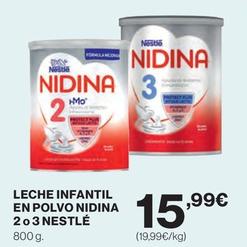 Oferta de Nestlé - Leche Infantil En Polvo Nidina 2 / 3 por 15,99€ en El Corte Inglés