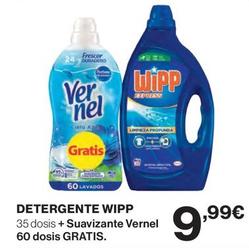 Oferta de Wipp - Detergente + Suavizante Vernel por 9,99€ en El Corte Inglés
