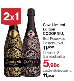 Oferta de Codorniu - Cava Limited Edition Brut Reserva / Rosado por 11,95€ en El Corte Inglés