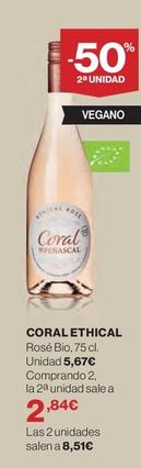Oferta de Coral De Penascal - Ethical Rosé Bio por 5,67€ en El Corte Inglés