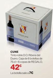 Oferta de Cune - Tinto Roble D.o. Ribera Del Duero por 7€ en El Corte Inglés