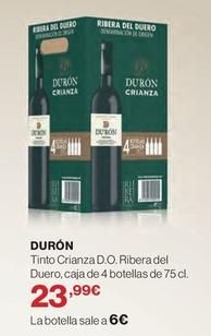 Oferta de Durón - Into Crianza D.O. Ribera Del Duero por 6€ en El Corte Inglés
