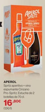 Oferta de Aperol - Spritz Aperitivo + Vino Espumante Cinzano Pro-spritz por 16,8€ en El Corte Inglés