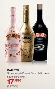 Oferta de Baileys - Strawberrie &cream Luxe Strawberry & Cream, Chocolat Luxe O Sabor Café por 17,99€ en El Corte Inglés