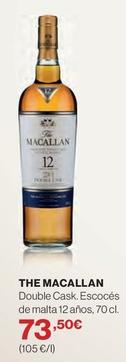 Oferta de The Macallan - Double Cask. Escocés De Malta 12 Años, por 73,5€ en El Corte Inglés