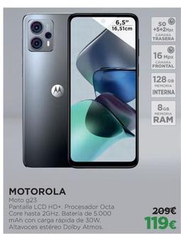 Oferta de Motorola - Moto G23 por 119€ en El Corte Inglés