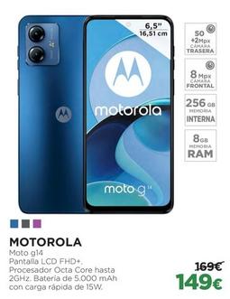 Oferta de Motorola - Moto G14 por 149€ en El Corte Inglés