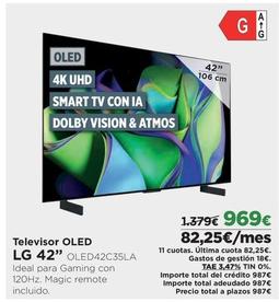 Oferta de Lg - Televisor Oled 42" por 969€ en El Corte Inglés