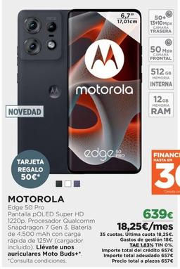 Oferta de Motorola - Edge 50 Pro por 639€ en El Corte Inglés