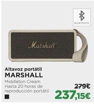 Oferta de Marshall - Altavoz Portátil por 237,15€ en El Corte Inglés