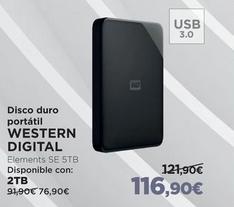 Oferta de Western Digital - Disco Duro Portátil por 116,9€ en El Corte Inglés