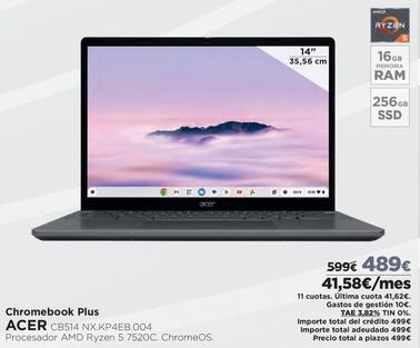Oferta de Acer - Chromebook Plus por 489€ en El Corte Inglés