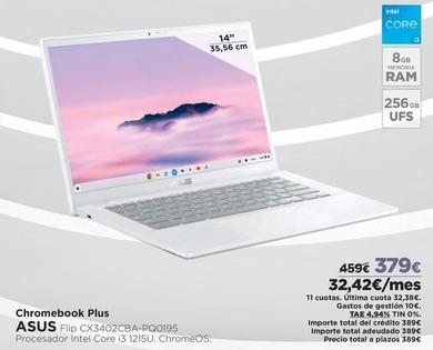 Oferta de Asus - Chromebook Plus por 379€ en El Corte Inglés