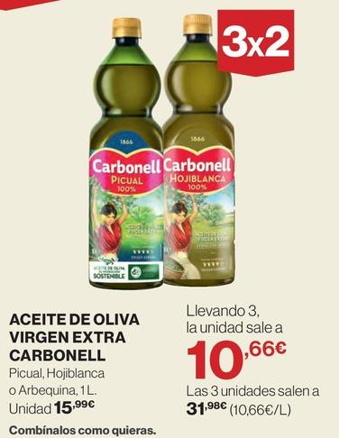 Oferta de Carbonell - Aceite De Oliva Virgen Extra por 15,99€ en El Corte Inglés